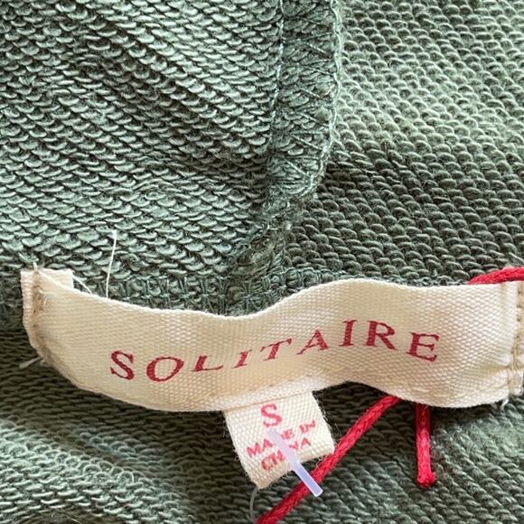 NEW SOLITAIRE embroidered green full zip hoodie S - Picture 11 of 14